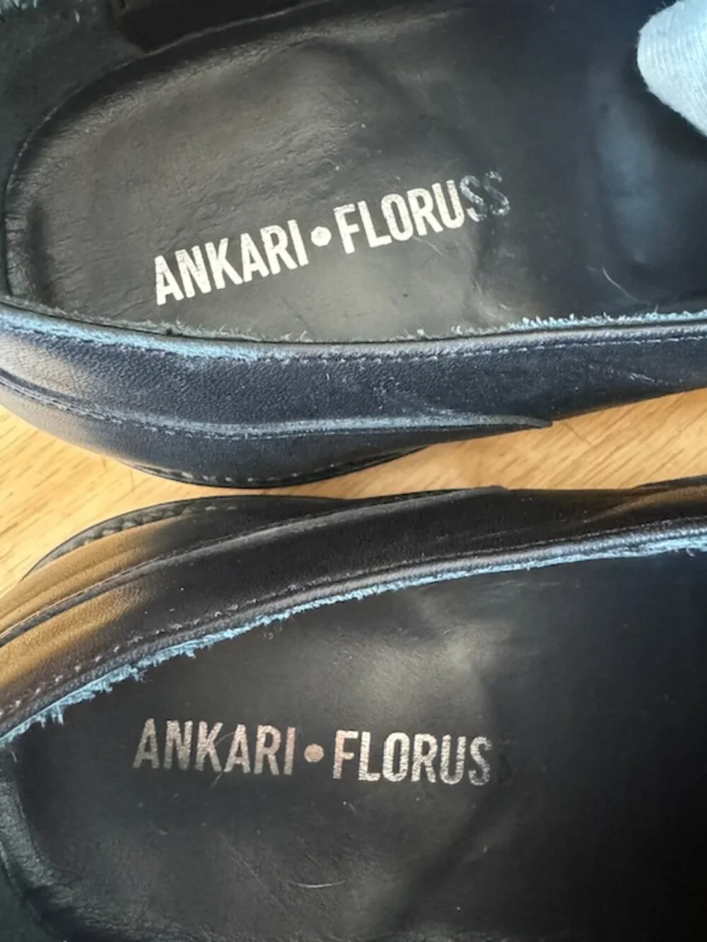 Ankari & Floruss Black Leather Shoes in Size 43